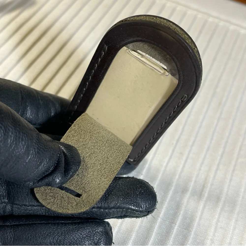 Louis Vuitton Small/Mini Luggage Tag in Dark Brown, Free Non LV Clasp.